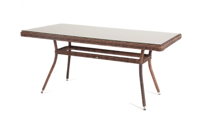 "Латте" обеденный стол из искусственного ротанга 140х80см