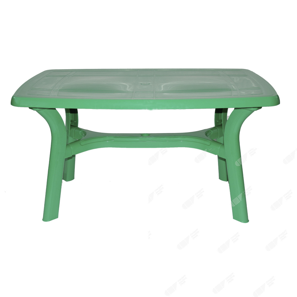 Пластиковый обеденный садовый стол прямоугольный «СП Премиум», зелёный