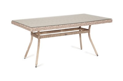 "Латте" плетеный стол из искусственного ротанга 160х90см