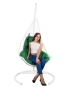 Подвесное кресло - качели "Wind White" зеленая подушка