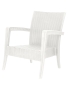 Комплект садовый RATTAN Ola Dom 2 кресла + диван + столик квадратный, белый