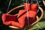 Подвесное деревянное кресло качели с подушками — комплект МАЙЯ SET