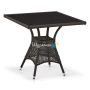 Плетеный стол T197BNS-W53-80x80 Brown